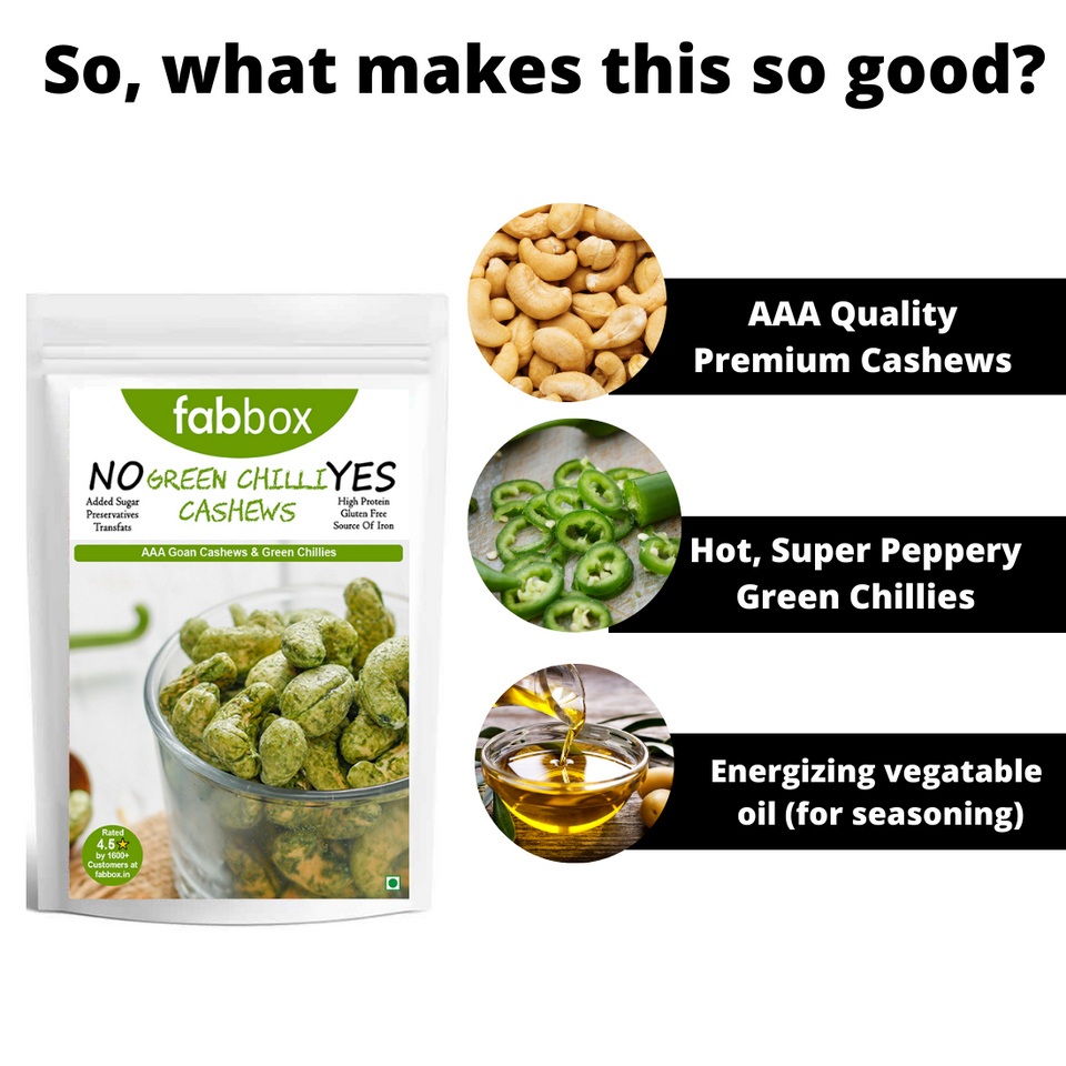 Green Chilli Cashews 420 gms